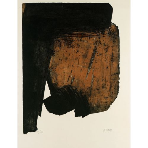 Pierre Soulages, Abstract Composition 6 Tachisme Pierre Soulages, Abstract Composition 6 Tachisme Art Movements