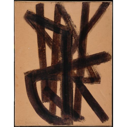 Pierre Soulages, Abstract Composition 11  Tachisme Art Movements