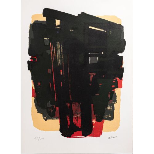 Pierre Soulages, Litografi 8, 1958 Lekecilik Pierre Soulages, Litografi 8, 1958 Lekecilik Sanat Akımları