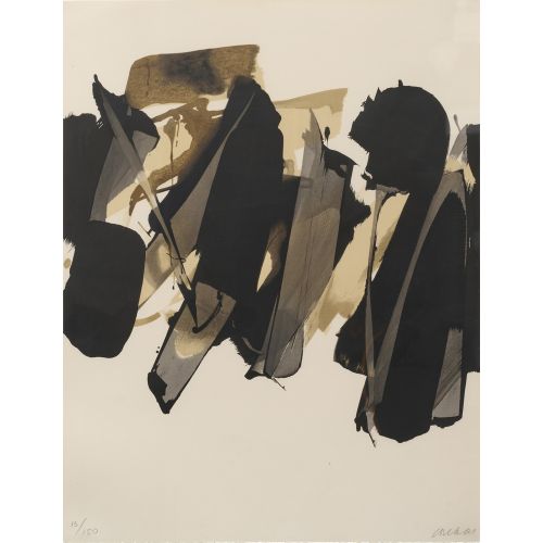 Pierre Soulages, Lithographie 14, 1964 Tachisme Pierre Soulages, Lithographie 14, 1964 Tachisme Art Movements