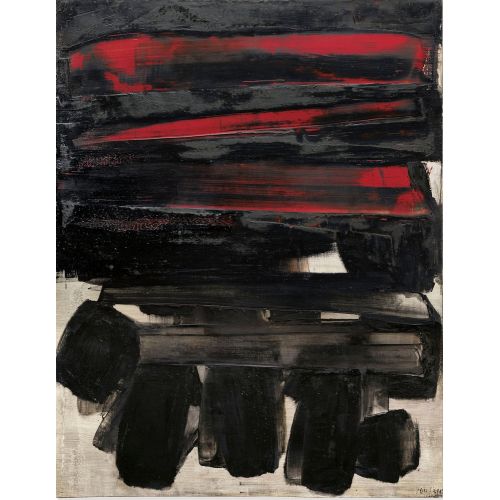 Pierre Soulages, Abstract Composition 12  Tachisme Art Movements