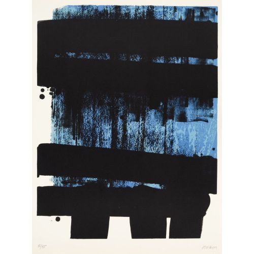 Pierre Soulages, Lithographie no. 36, 1974 Tachisme Pierre Soulages, Lithographie no. 36, 1974 Tachisme Art Movements