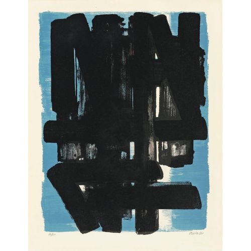 Pierre Soulages, Lithographie No. 5, 1957 Tachisme Pierre Soulages, Lithographie No. 5, 1957 Tachisme Art Movements
