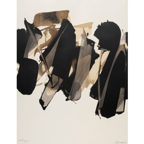 Pierre Soulages, Lithographie No. 14, 1964 Tachisme Pierre Soulages, Lithographie No. 14, 1964 Tachisme Art Movements
