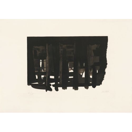 Pierre Soulages, Lithographie No. 16, 1964 Tachisme Pierre Soulages, Lithographie No. 16, 1964 Tachisme Art Movements