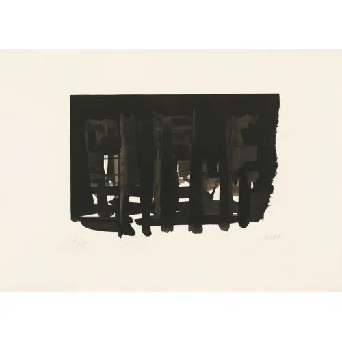 Pierre Soulages, Litografi No. 16, 1964  Lekecilik Sanat Akımları