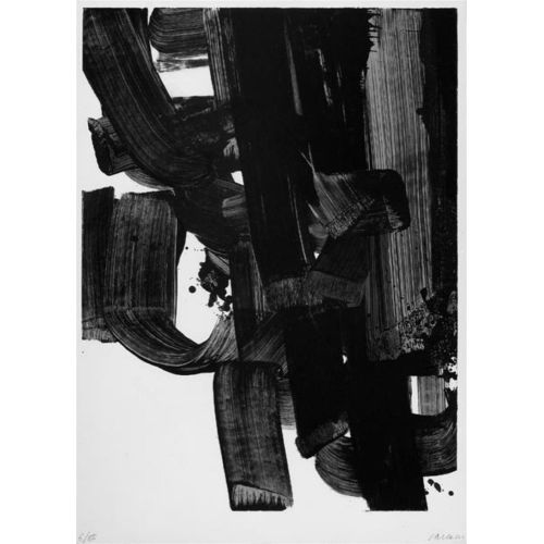 Pierre Soulages, Lithographie No. 20, 1969 Tachisme Pierre Soulages, Lithographie No. 20, 1969 Tachisme Art Movements