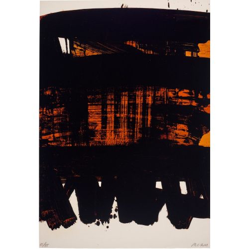 Pierre Soulages, Lithographie No. 22 Tachisme Pierre Soulages, Lithographie No. 22 Tachisme Art Movements