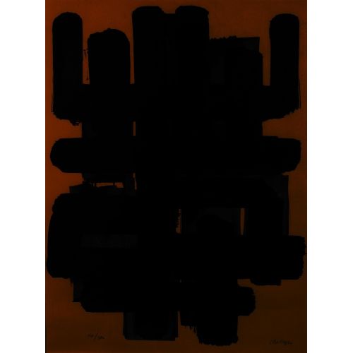 Pierre Soulages, Lithographie No 3 Tachisme Pierre Soulages, Lithographie No 3 Tachisme Art Movements