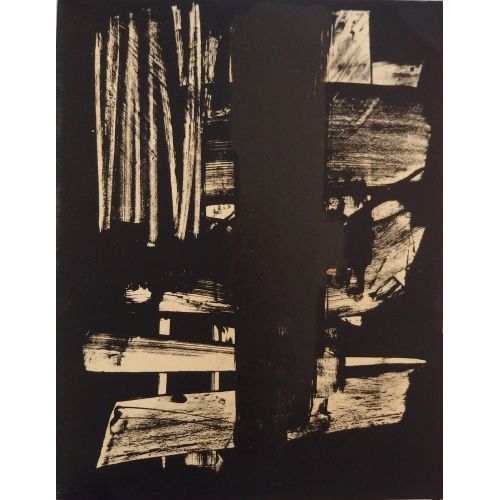 Pierre Soulages, Lithographie No 9, 1959  Tachisme Art Movements