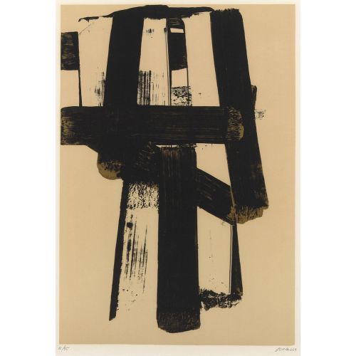 Pierre Soulages, Litografi No. 31 Lekecilik Pierre Soulages, Litografi No. 31 Lekecilik Sanat Akımları
