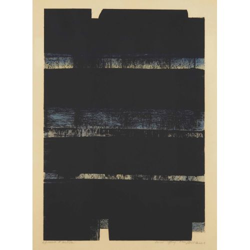 Pierre Soulages, Lithographie No 32 a Encrevé et Miessner 80 Tachisme Pierre Soulages, Lithographie No 32 a Encrevé et Miessner 80 Tachisme Art Movements