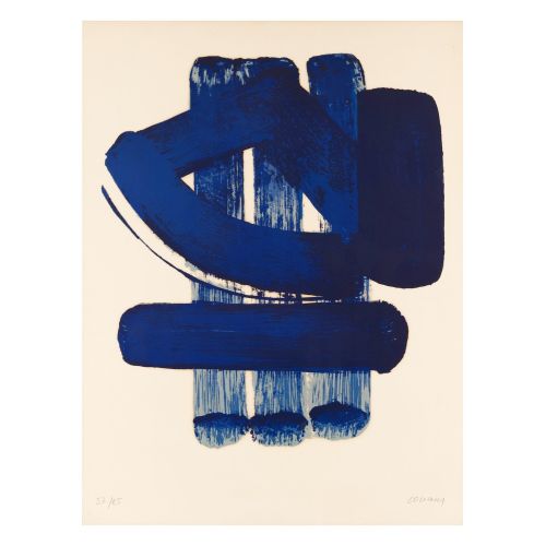 Pierre Soulages, Lithographie No 37 Tachisme Pierre Soulages, Lithographie No 37 Tachisme Art Movements