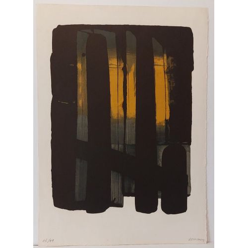 Pierre Soulages, Litografi No. 38, 1975 Lekecilik Pierre Soulages, Litografi No. 38, 1975 Lekecilik Sanat Akımları