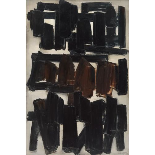 Pierre Soulages, Abstract Composition 16 Tachisme Pierre Soulages, Abstract Composition 16 Tachisme Art Movements