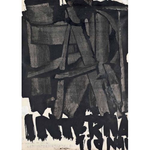 Pierre Soulages, Projet pour Une Couverture Art International Tachisme Pierre Soulages, Projet pour Une Couverture Art International Tachisme Art Movements