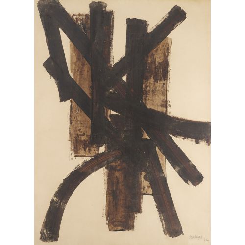 Pierre Soulages, Sans titre Tachisme Pierre Soulages, Sans titre Tachisme Art Movements