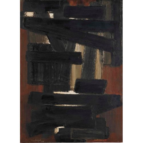 Pierre Soulages, Untitle 13 Tachisme Pierre Soulages, Untitle 13 Tachisme Art Movements
