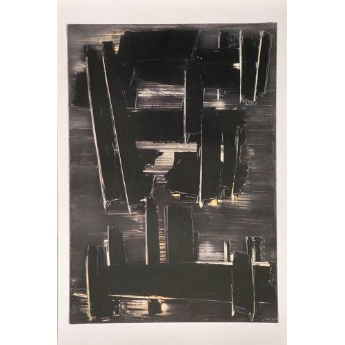 Pierre Soulages, Untitle 16 Tachisme Pierre Soulages, Untitle 16 Tachisme Art Movements