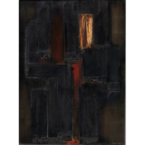 Pierre Soulages, Untitle 55 Tachisme Pierre Soulages, Untitle 55 Tachisme Art Movements