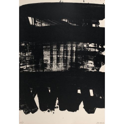 Pierre Soulages, Abstract Composition 25 Tachisme Pierre Soulages, Abstract Composition 25 Tachisme Art Movements