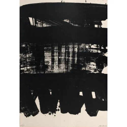 Pierre Soulages, Abstract Composition 25 Pierre Soulages, Abstract Composition 25