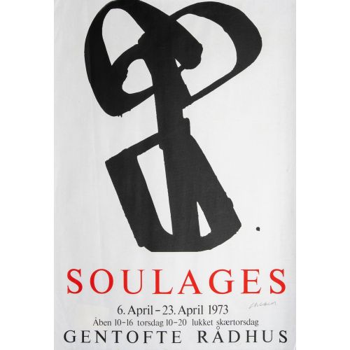 Pierre Soulages, Affiche sérigraphie No 1 Tachisme Pierre Soulages, Affiche sérigraphie No 1 Tachisme Art Movements