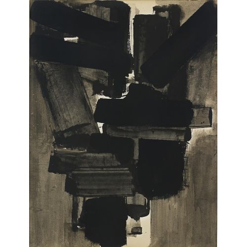 Pierre Soulages, Untitled Tachisme Pierre Soulages, Untitled Tachisme Art Movements