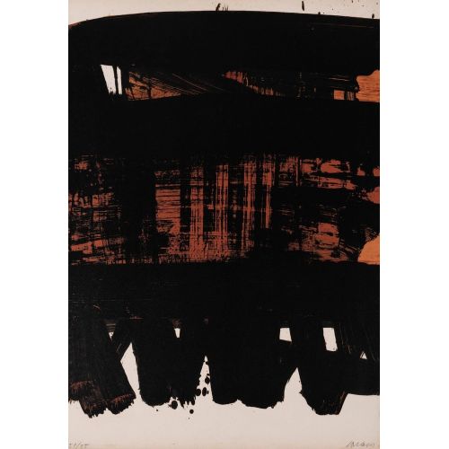 Pierre Soulages, Captivating Color Lithograph Tachisme Pierre Soulages, Captivating Color Lithograph Tachisme Art Movements