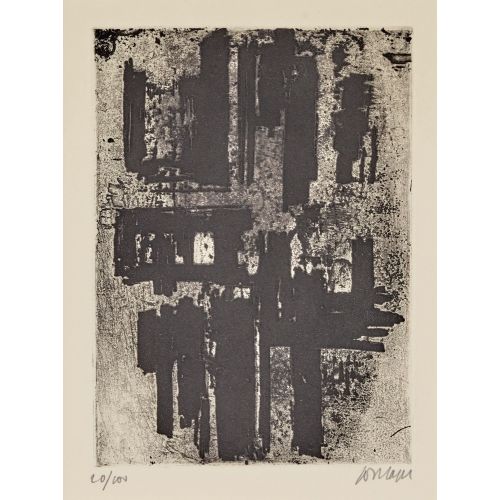 Pierre Soulages, Eau forte IV Tachisme Pierre Soulages, Eau forte IV Tachisme Art Movements