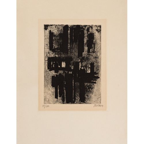 Pierre Soulages, Eau Forte IV, 1957 Tachisme Pierre Soulages, Eau Forte IV, 1957 Tachisme Art Movements