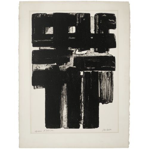 Pierre Soulages, Eau forte no. 10b Tachisme Pierre Soulages, Eau forte no. 10b Tachisme Art Movements