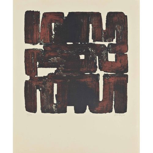 Pierre Soulages, Eau Forte No. 11 Tachisme Pierre Soulages, Eau Forte No. 11 Tachisme Art Movements
