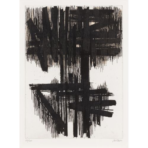 Pierre Soulages, Eau forte VI, 1957 Tachisme Pierre Soulages, Eau forte VI, 1957 Tachisme Art Movements