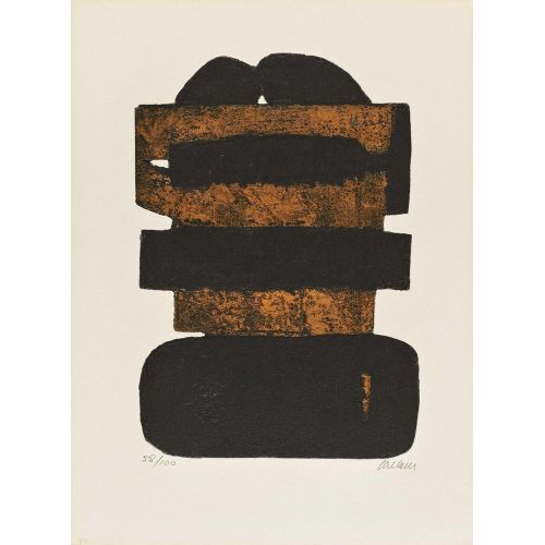 Pierre Soulages, Eau forte XXIV, Tachisme Pierre Soulages, Eau forte XXIV, Tachisme Art Movements