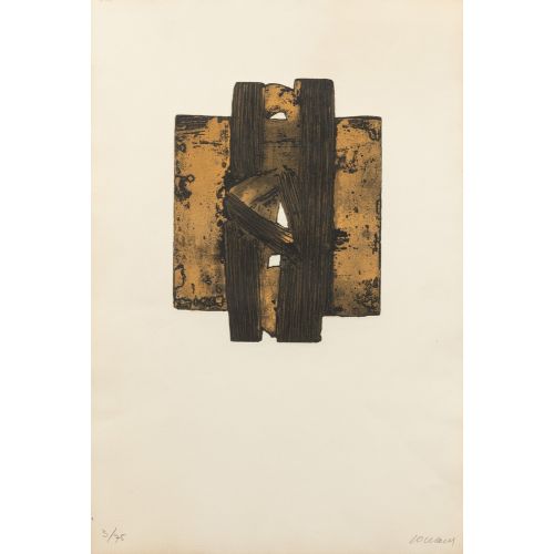 Pierre Soulages, Eau forte XXVIII Tachisme Pierre Soulages, Eau forte XXVIII Tachisme Art Movements