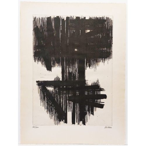 Pierre Soulages, Ofort VI, 1957 Lekecilik Pierre Soulages, Ofort VI, 1957 Lekecilik Sanat Akımları
