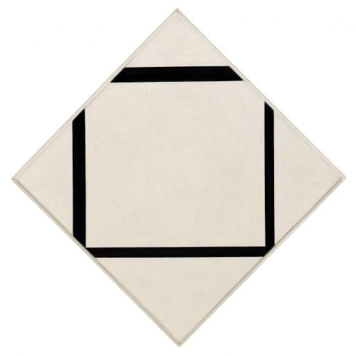 Piet Mondrian, Composition No 1, Lozenge With Four Lines