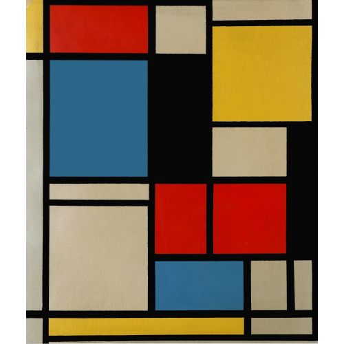 Piet Mondrian, Renklerde Mavi, Kırmızı Ve Sarı Litografide Kompozisyon 1921