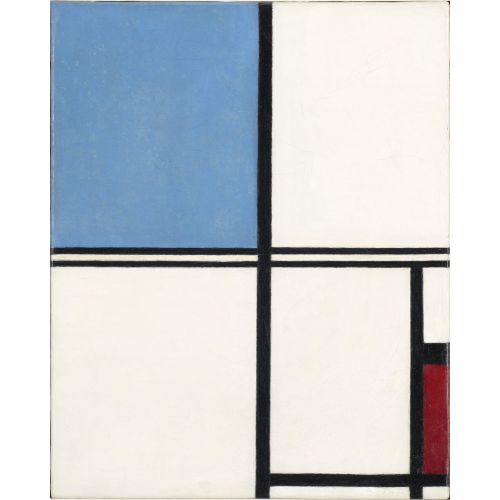 Piet Mondrian, Mavi, Kırmızı Ve Gri İle Kompozisyon