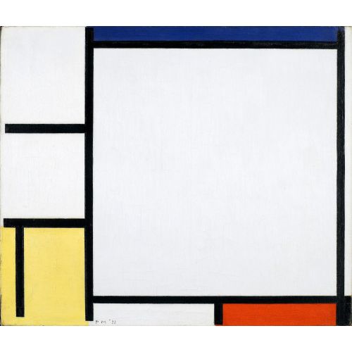 Piet Mondrian, Mavi, Kırmızı, Sarı Ve Siyah İle Kompozisyon 1922