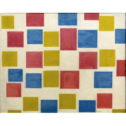 Renkli Arka Planlar İle Kompozisyon, Piet Mondrian Renkli Arka Planlar İle Kompozisyon, Piet Mondrian