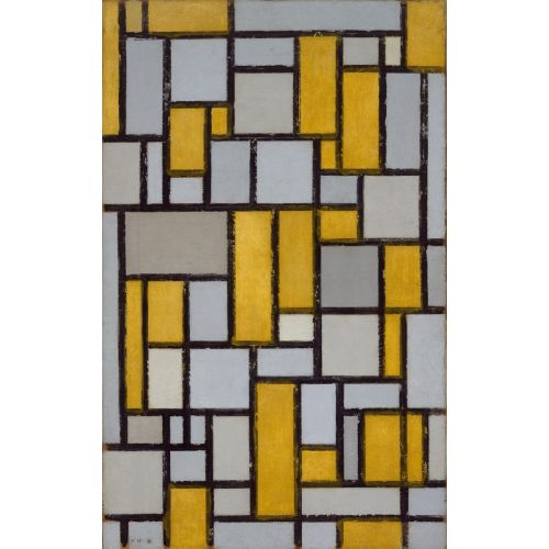 Piet Mondrian, Gri Ve Açık Kahve Kompozisyon