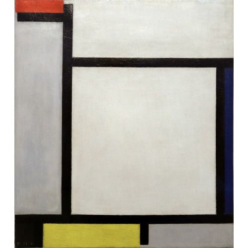 Piet Mondrian, Composition With Red Blue Black Yellow And Gray 1921 Abstract Art Movements Canvas, Drawing Paper Prints
