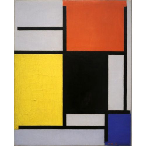 Composition With Red Yellow Black Blue And Gray 1921, Piet Mondrian Abstract Art Movements Canvas, Drawing Paper Prints