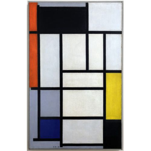 Composition With Red Black Yellow Blue And Gray 1921, Piet Mondrian Abstract Art Movements Canvas, Drawing Paper Prints