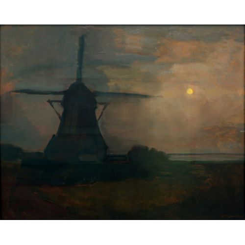 Ay Işığında Oostzijdse Yeldeğirmeni 1907, Piet Mondrian