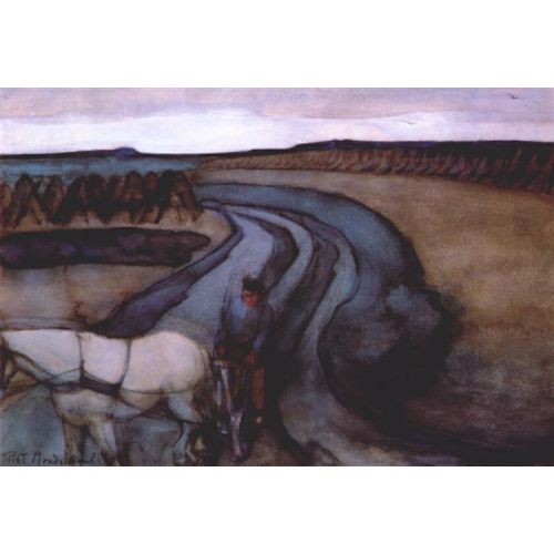 Piet Mondrian, Karada Çalışma Piet Mondrian, Karada Çalışma