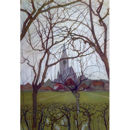 St Jacobs Church Winterswijk, Piet Mondrian Impressionism Art Movements Canvas, Drawing Paper Prints, Reproduction Oil Painting