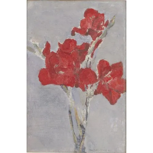 Red Gladioli, Piet Mondrian Impressionism Red Gladioli, Piet Mondrian Impressionism Art Movements Canvas, Drawing Paper Prints, Reproduction Oil Painting and High